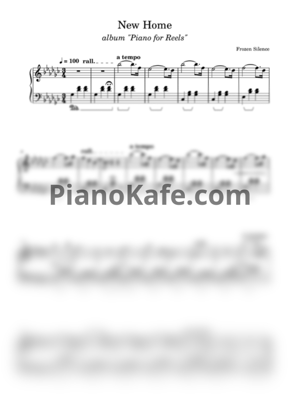 Ноты Frozen Silence - New home - PianoKafe.com
