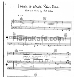 Ноты Phil Collins - I wish it would rain down - предпросмотр