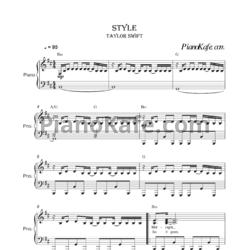 Ноты Taylor Swift - Style - предпросмотр