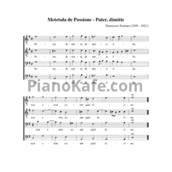 Ноты Ф. Сориано - Мотет "Pater, dimitte" - предпросмотр