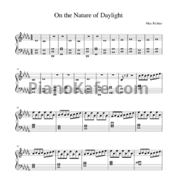 Ноты Max Richter - On the nature of daylight - предпросмотр