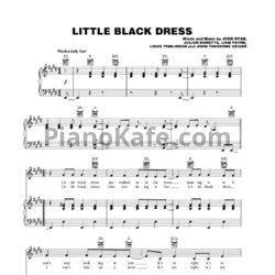 Ноты One Direction - Little black dress - предпросмотр