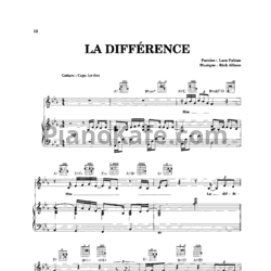 Ноты Lara Fabian - La difference - предпросмотр