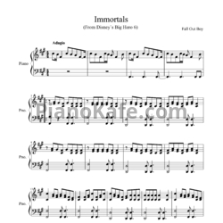 Ноты Fall Out Boy - Immortals - предпросмотр