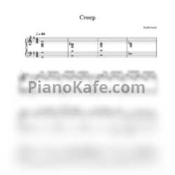 Ноты Radiohead - Creep (Переложение для фортепиано) - предпросмотр