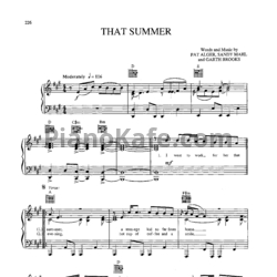 Ноты Garth Brooks - That summer