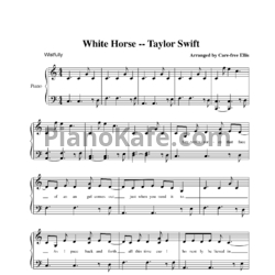 Ноты Taylor Swift - White horse - предпросмотр