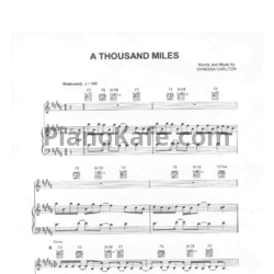 Ноты Vanessa Carlton - A thousand miles (Версия 2) - предпросмотр