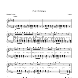 Ноты Meghan Trainor - No excuses - предпросмотр