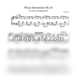 Ноты И. С. Бах - Джаз-вальс (Инвенция №15) - предпросмотр