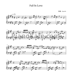 Ноты Jurrivh - Fall in love - предпросмотр