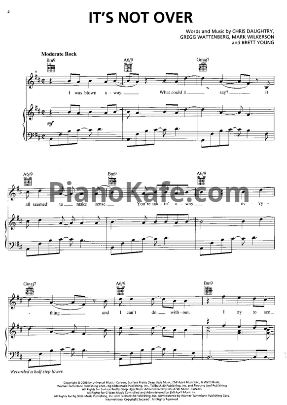 Ноты Daughtry - Daughtry (Книга нот) - PianoKafe.com