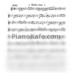 Ноты Bella ciao (Прощай, красавица) - предпросмотр