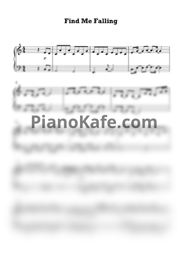 Ноты Harry Connick Jr. - Find me falling - PianoKafe.com