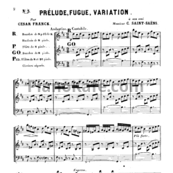 Ноты Сезар Франк - Прелюдия, фуга и вариация (Оp.18). Переложение для органа - предпросмотр