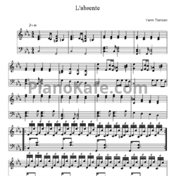 Ноты Yann Tiersen - L'absente - предпросмотр