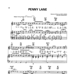 Ноты The Beatles - Penny Lane (Версия 2) - предпросмотр