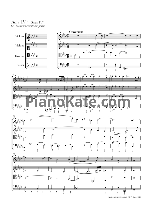 Ноты Жан-Филипп Рамо - Dardanus (Акт IVe, Сцена P.RE) (Партитура) - PianoKafe.com
