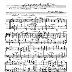 Ноты Н. Дремлюга - Концертный этюд E-dur - предпросмотр