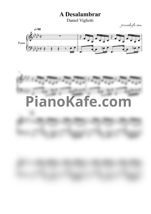 Ноты Daniel Viglietti - A Desalambrar ля-бемоль мажор (Аккомпанемент) - PianoKafe.com