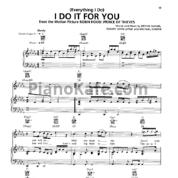Ноты Bryan Adams - (Everything I do) I'd it for you (Версия 3) - предпросмотр