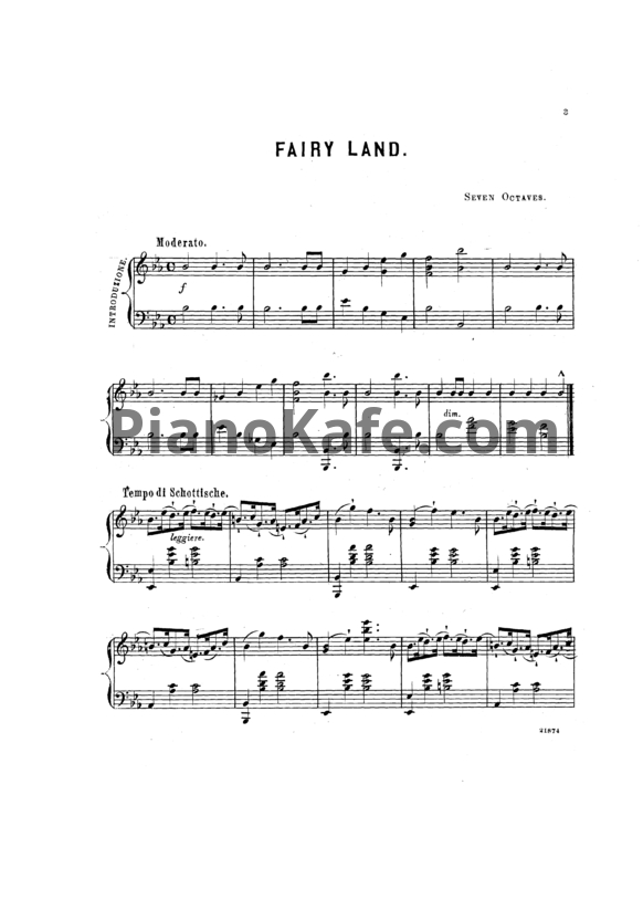 Ноты Луи Моро Готшалк - Fairy land - PianoKafe.com