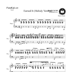 Ноты The Weeknd - Earned It (Melody Version) - предпросмотр