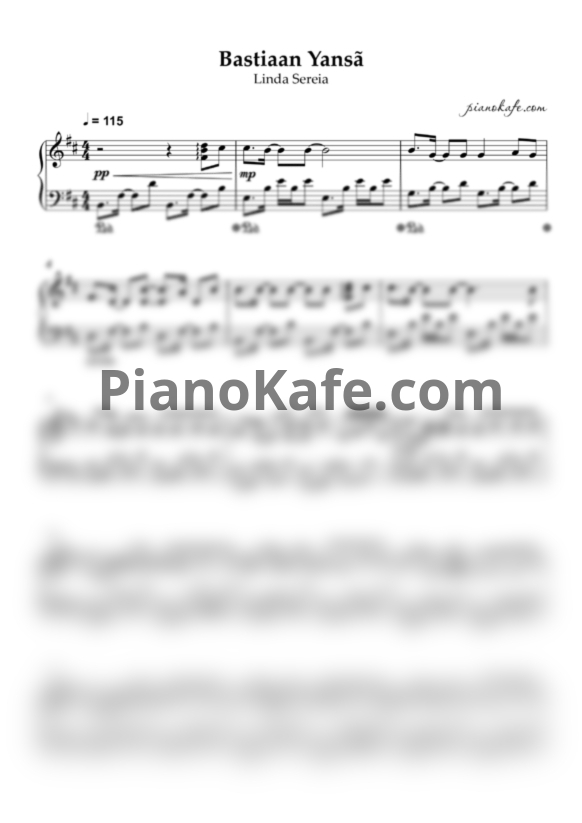 Ноты Linda Sereia - Bastiaan Yansã (Piano cover) - PianoKafe.com