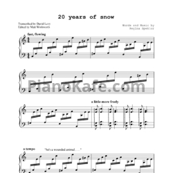 Ноты Regina Spektor - 20 years of snow - предпросмотр