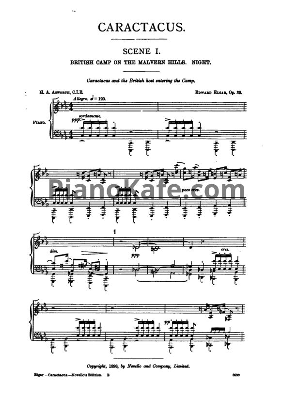 Ноты Эдуард Элгар - Кантата "Caractacus" (Op. 35) - PianoKafe.com