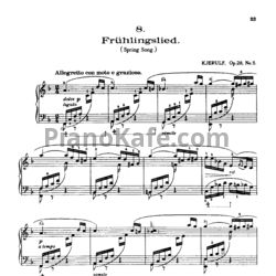 Ноты К. Жерульф - Весенняя песня (Op. 28, №5)