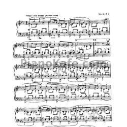 Ноты Феликс Мендельсон - "Песня без слов" до минор (Oр. 38, № 2) - предпросмотр