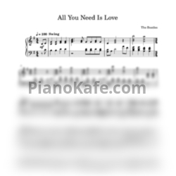 Ноты The Beatles - All you need is love - предпросмотр