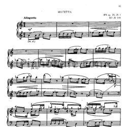 Ноты М. К. Чюрлёнис - Фугетта (Op.29 №1, ВЛ №316) - предпросмотр