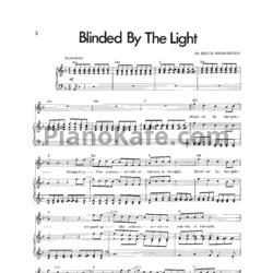 Ноты Manfred Mann's Earth Band - Blinded by the Light - предпросмотр