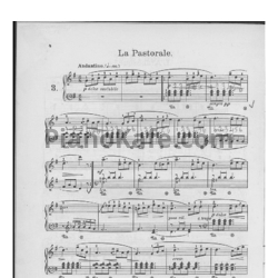 Ноты Фридрих Бургмюллер - Этюд La pastorale (Op. 100, №3) - предпросмотр