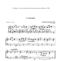 Ноты Кристиан Фридрих Шале - Андантино фа мажор - предпросмотр