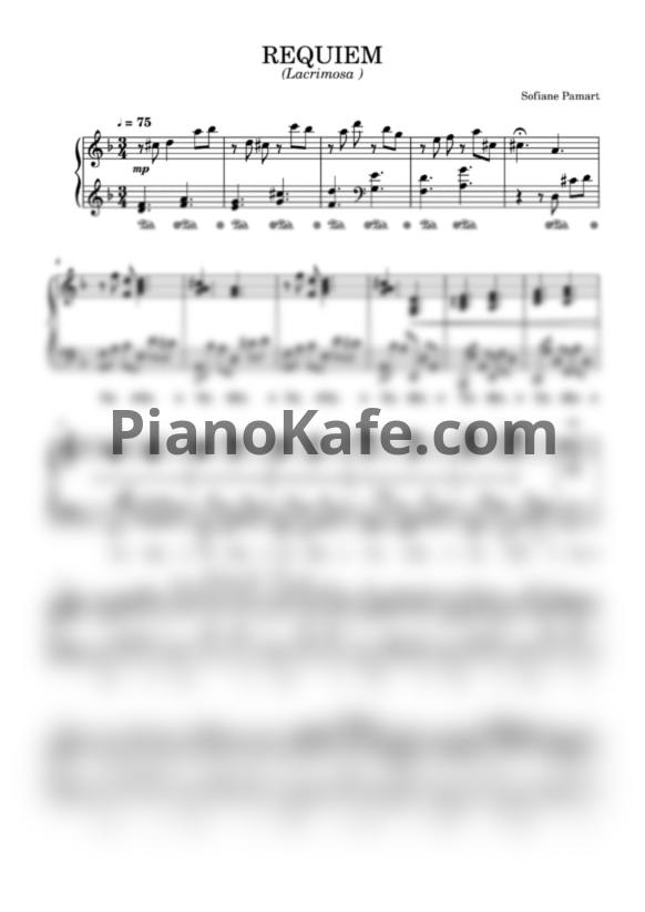 Ноты Sofiane Pamart - Requiem (Lacrimosa) - PianoKafe.com