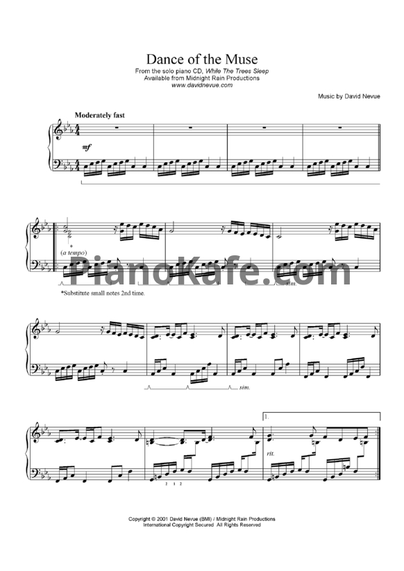 Ноты David Nevue - Dance of the Muse - PianoKafe.com