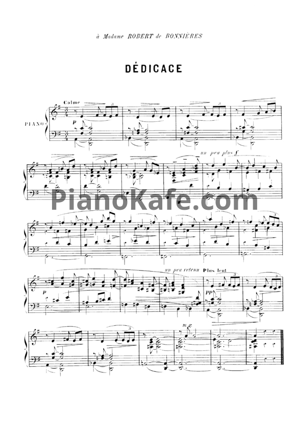 Ноты Эрнест Шоссон - Несколько танцев для фортепиано (Op. 26) - PianoKafe.com