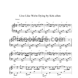 Ноты Kris Allen - Live like we're dying