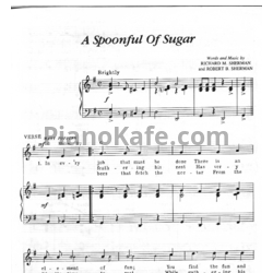Ноты Richard M. Sherman - A spoonful of sugar (Версия 2) - предпросмотр