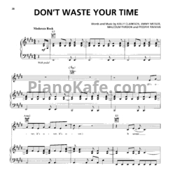 Ноты Kelly Clarkson - Don't waste your time - предпросмотр