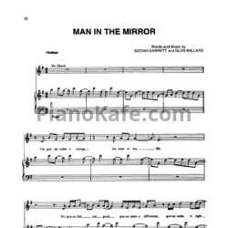 Ноты Michael Jackson - Man in the mirror - предпросмотр