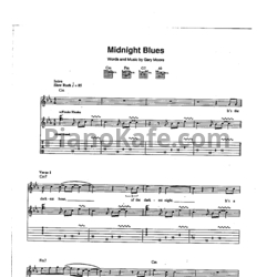 Ноты Gary Moore - Midnight blues (Guitar tabs) - предпросмотр
