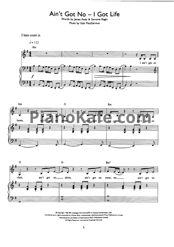Ноты Play piano with Nina Simone (Книга нот) - PianoKafe.com