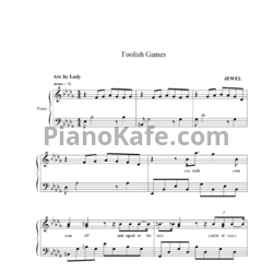 Ноты Jewel - Foolish Games - предпросмотр