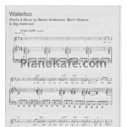 Ноты ABBA - Waterloo - предпросмотр
