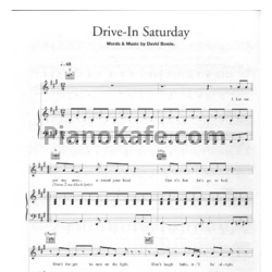 Ноты David Bowie - Drive-in saturday - предпросмотр
