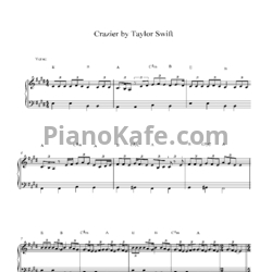 Ноты Taylor Swift - Crazier - предпросмотр